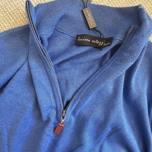 Luciano Natazzi 1/4 Zip up sweater Sz S NWT - Picture 4 of 6